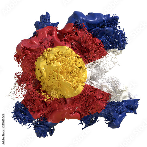 Colorado flag liquid photo