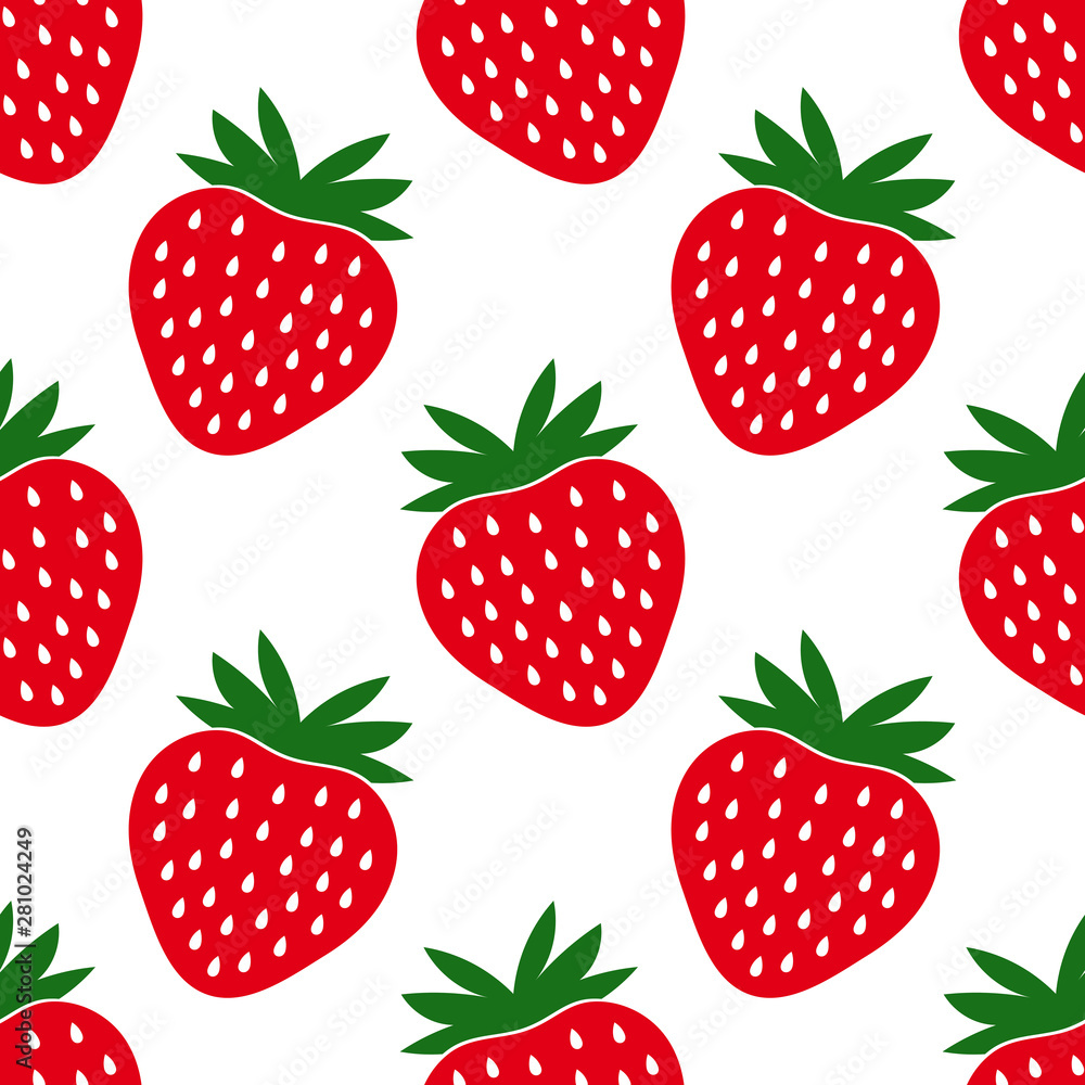 Strawberries fruits seamless pattern. Strawberries fruits seamless pattern.