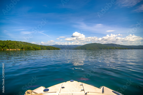 Beautiful landscape scenes at lake jocassee south carolina photo