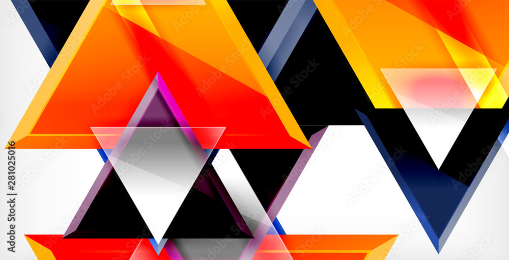 Dynamic triangle composition abstract background Dynamic triangle composition abstract background