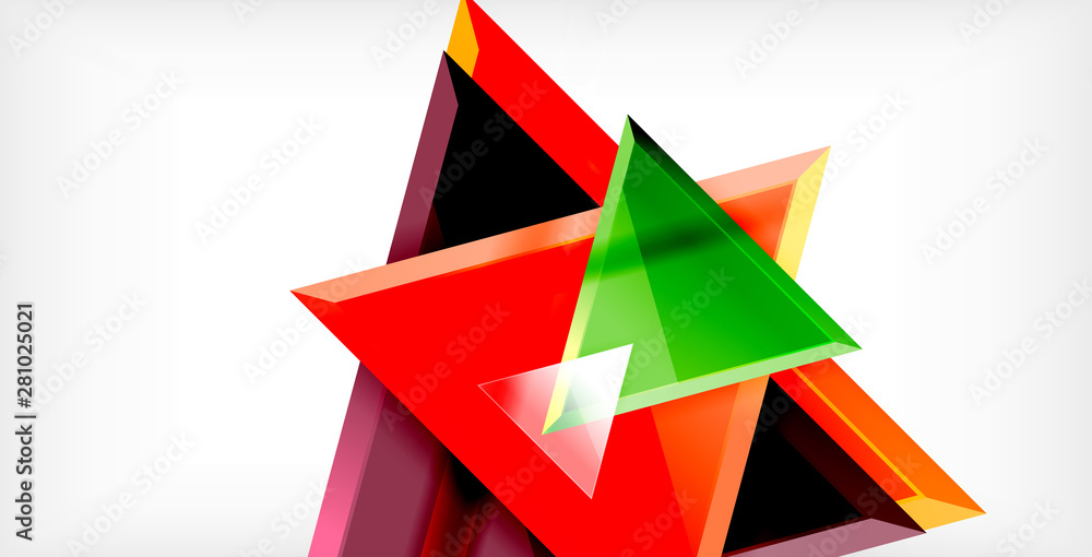 Glossy shiny triangles background Glossy shiny triangles background