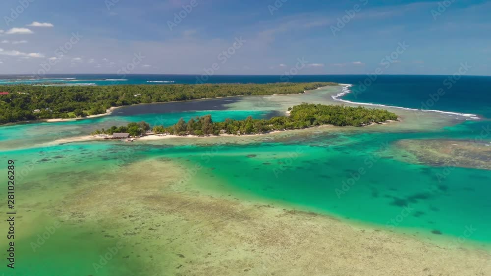 Drone aerial view of Erakor Island, Vanuatu, near Port Vila Drone aerial view of Erakor Island, Vanuatu, near Port Vila