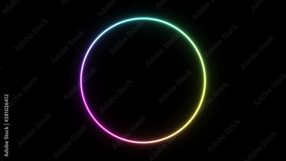 Circle abstract seamless background full range of colors web neon box pattern LED screens looped animation Circle abstract seamless background full range of colors web neon box pattern LED screens looped animation