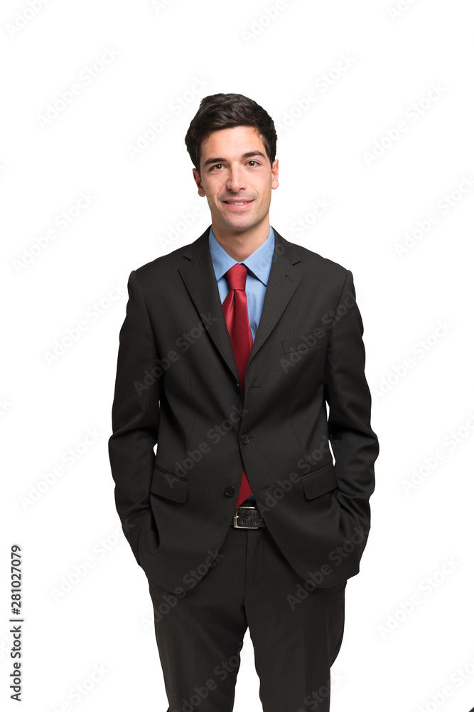Smiling businessman portrait. Isolated on white Smiling businessman portrait. Isolated on white