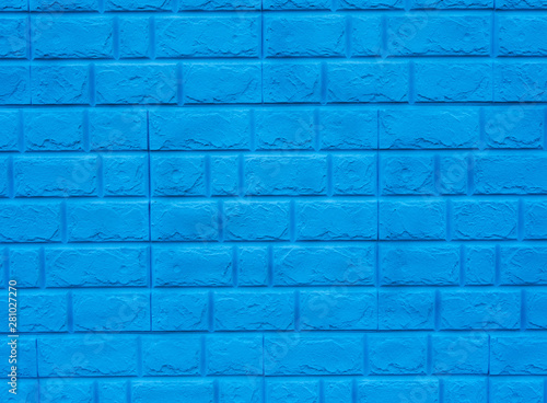Texture of brick wall of blue color, macro