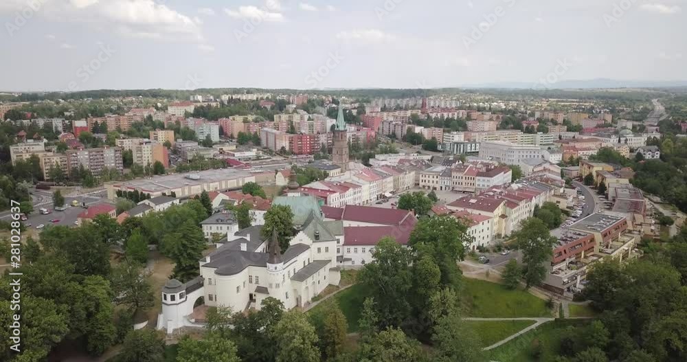 Castle in Frydek-Mistek. Czech republic. Aerial shots Castle in Frydek-Mistek. Czech republic. Aerial shots