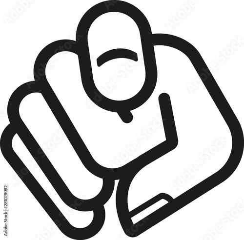 Right hand pointing finger ...