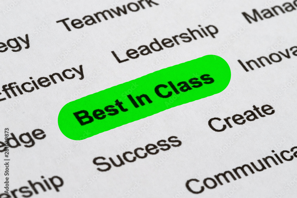 Customer Service Business Buzzwords, Highlighted on White Paper - Best In Class Customer Service Business Buzzwords, Highlighted on White Paper - Best In Class