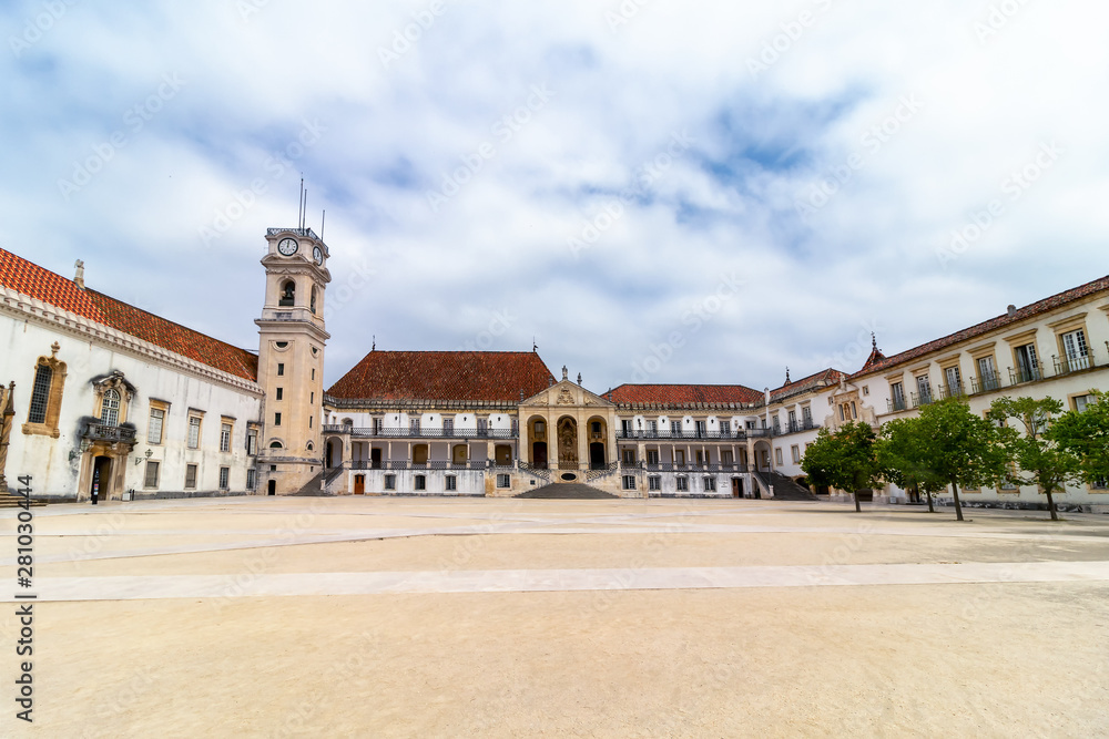 University of Coimbra. The university tower tanding 34 meters high. From the Tower of the Universidade de Coimbra you can enjoy a beautiful city view.