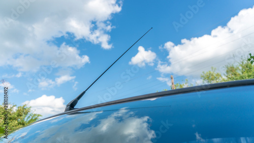 car roof antenna close up
