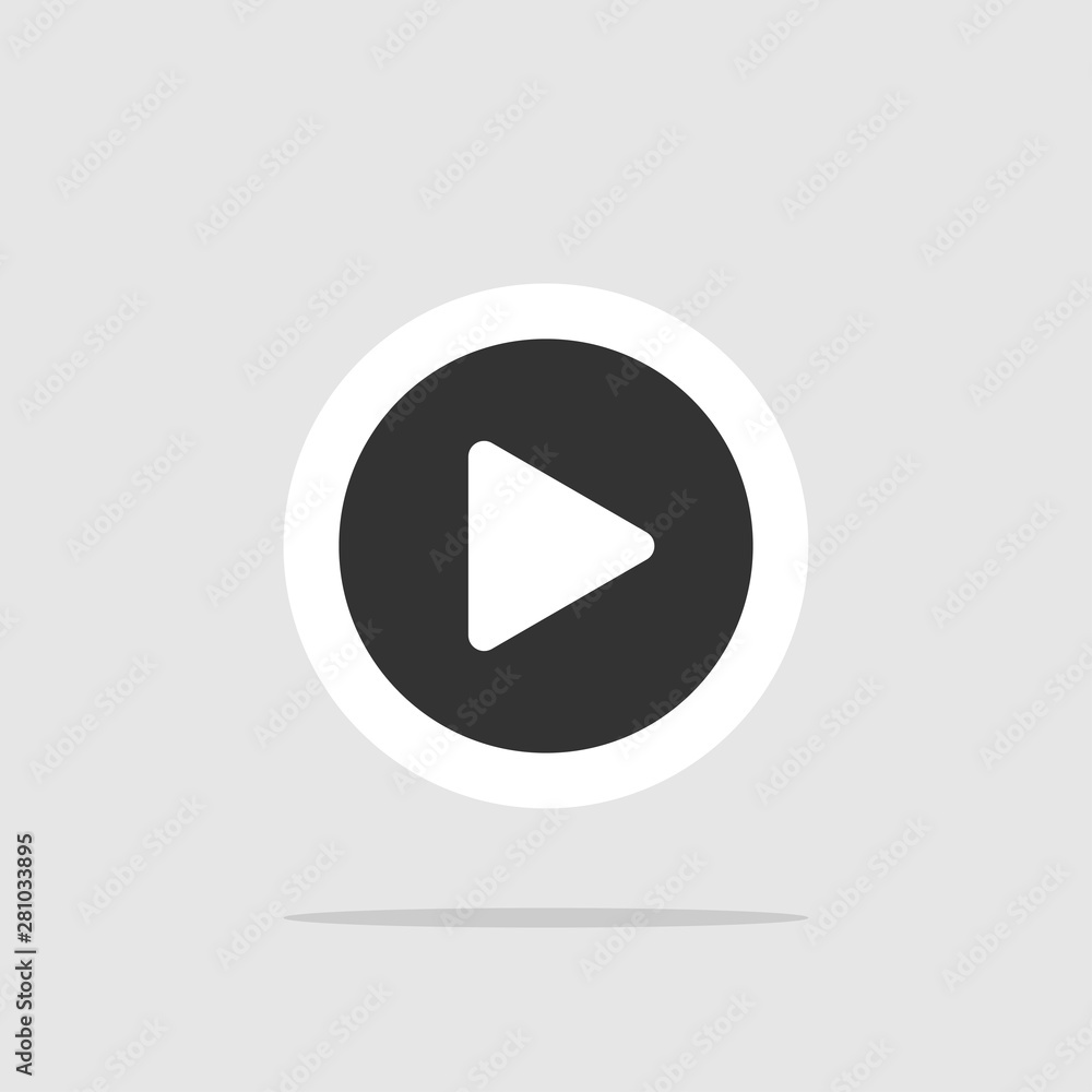 Button Play. Play button vector icon for web site. Play button Button Play. Play button vector icon for web site. Play button
