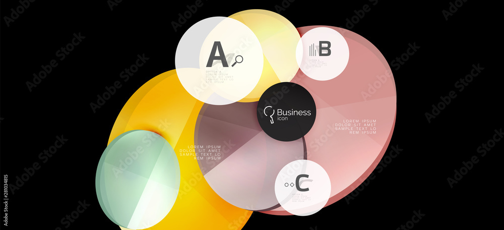 Fototapeta premium Modern advertising concept for wallpaper design. Vector info graphic design. Vector design concept. Business presentation. Abstract geometric frame.
