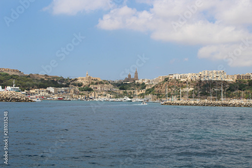 Insel Gozo Ansicht vom Wasser