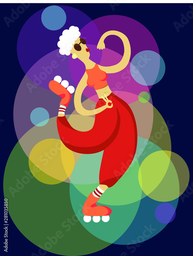 modern roller skate girl