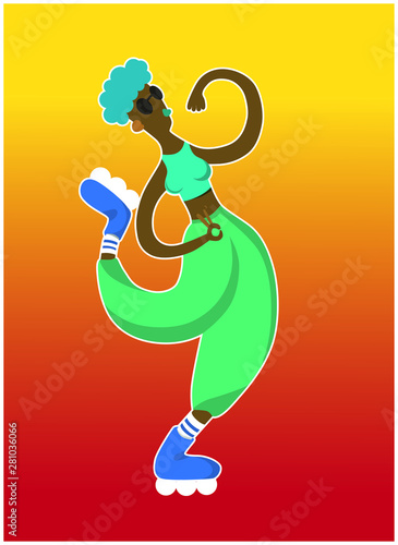 modern roller skate girl