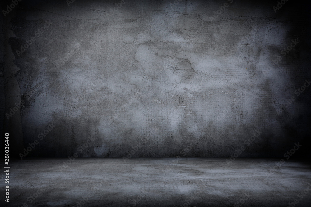 Grunge interior room with concrete wall and floor. Empty concrete space. Grunge interior room with concrete wall and floor. Empty concrete space.
