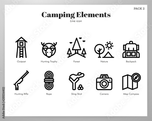 Camping elements Line pack