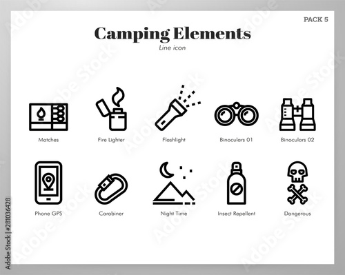 Camping elements Line pack