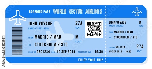 Boarding pass vector