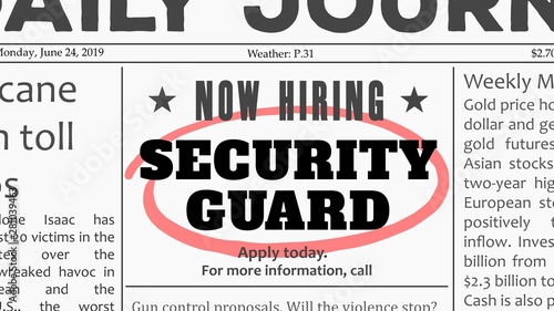 Security guard job
