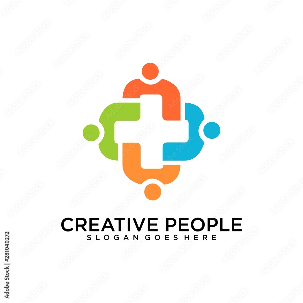Creative people logo design template icon Creative people logo design template icon
