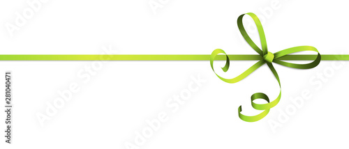 green colored ribbon bow