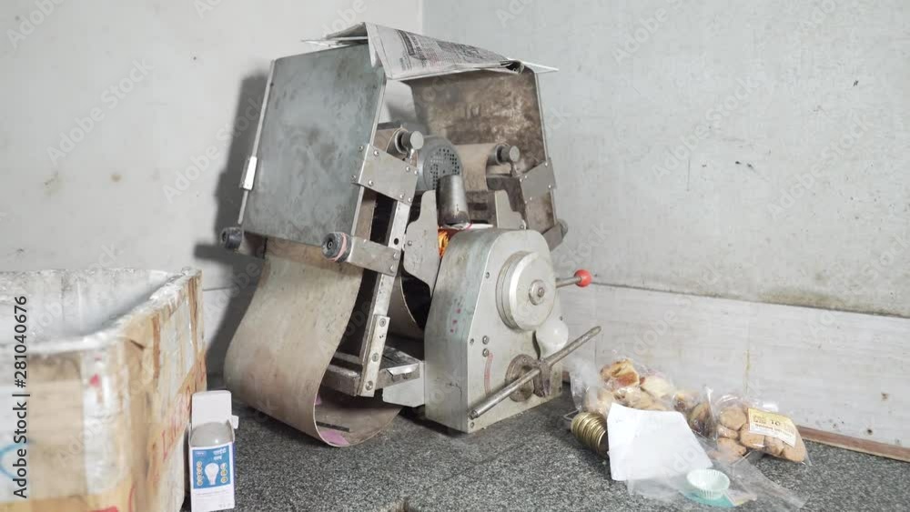 Professional Dough Machine in bakery 4k Professional Dough Machine in bakery 4k