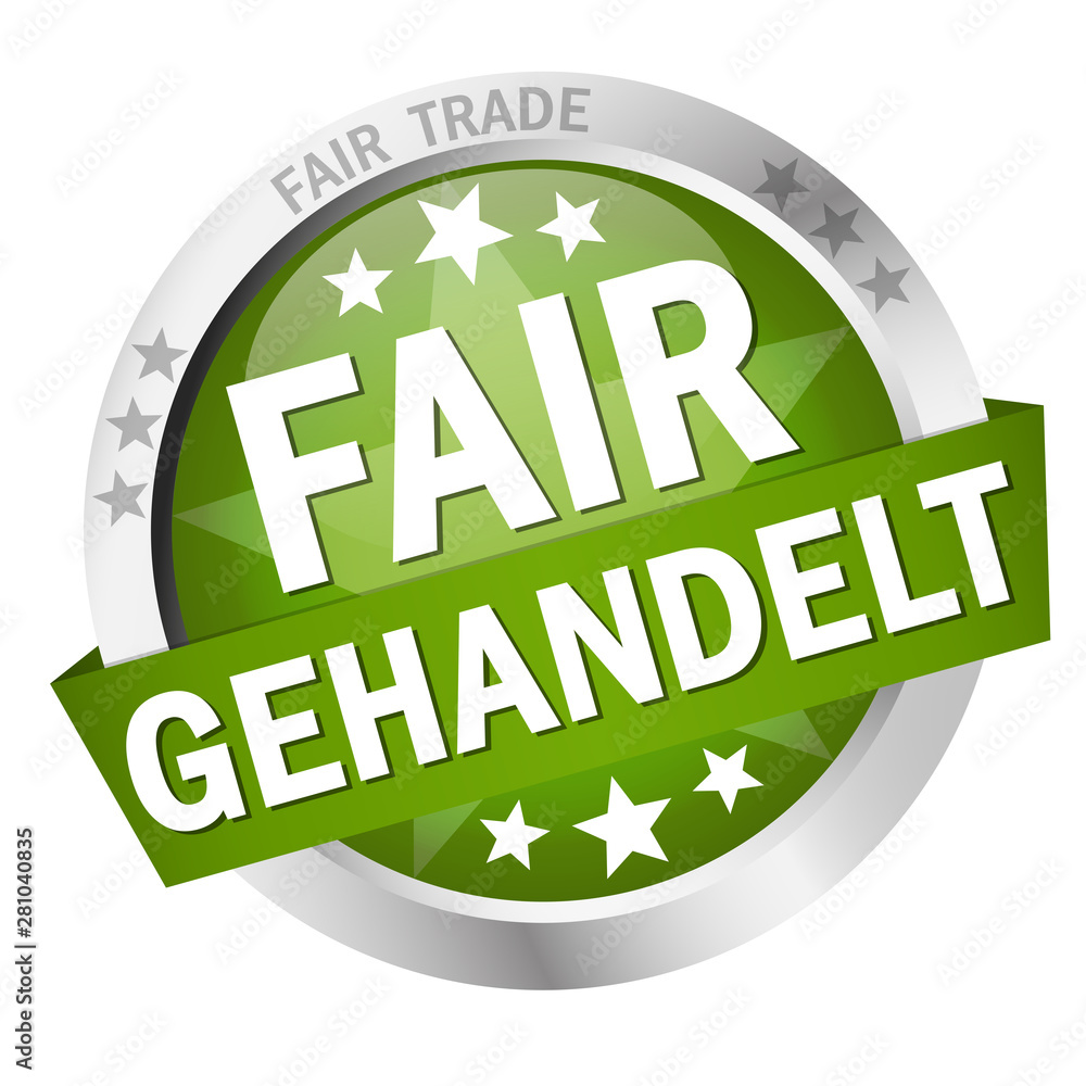 Button with Banner Fair trade (in german) Button with Banner Fair trade (in german)