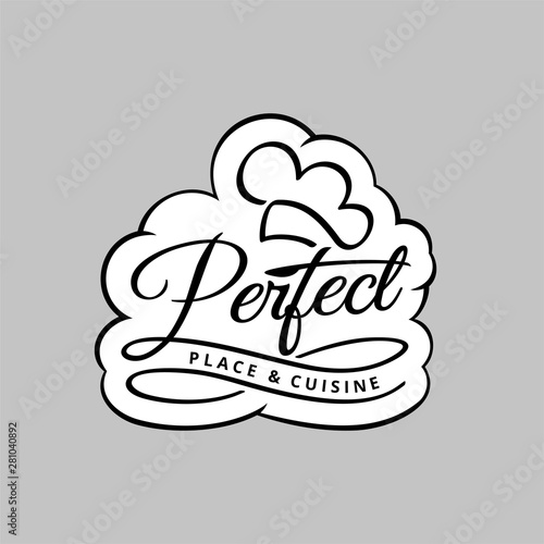 Perfect place and cuisine, vector illustration