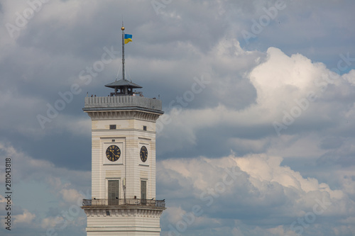 Closerup of Lviv city hall photo