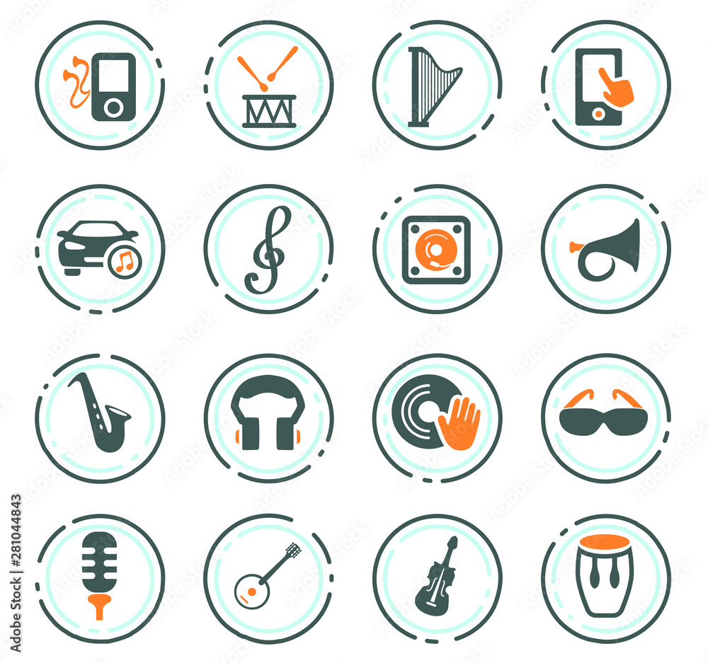 Disco Or Club icons set Disco Or Club icons set