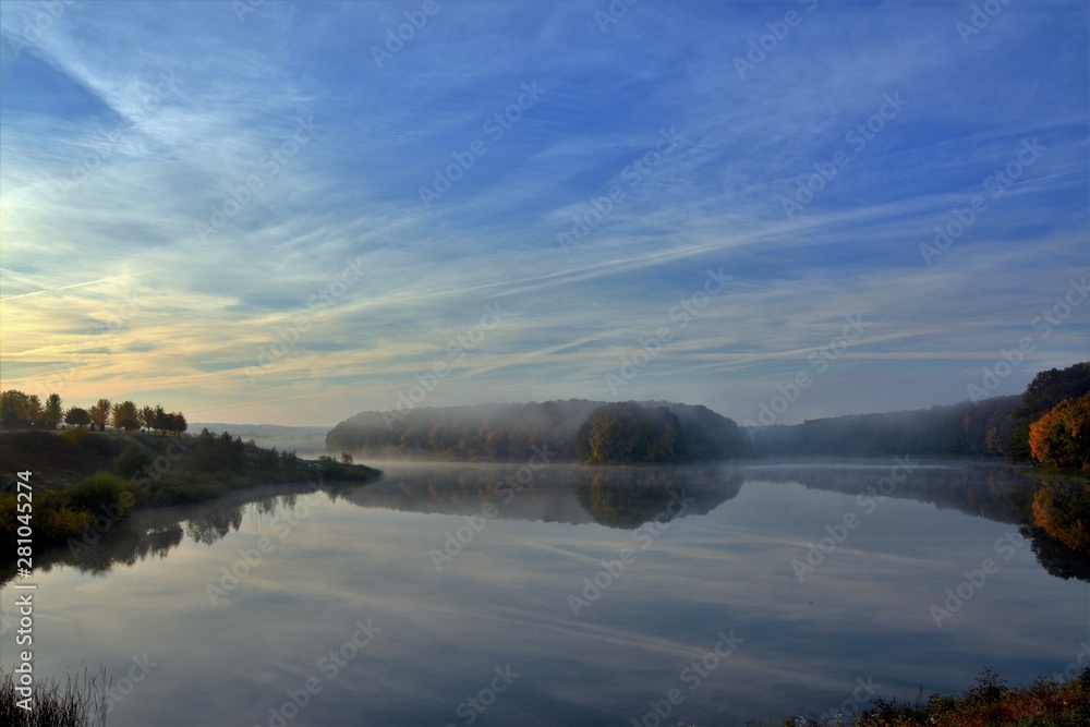 sunrise over the river