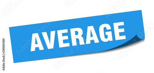average sticker. average square isolated sign. average