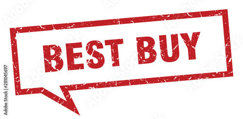 best buy sign. best buy square speech bubble. best buy