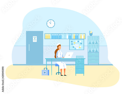 Female Scientific Doctor Working at Science Lab