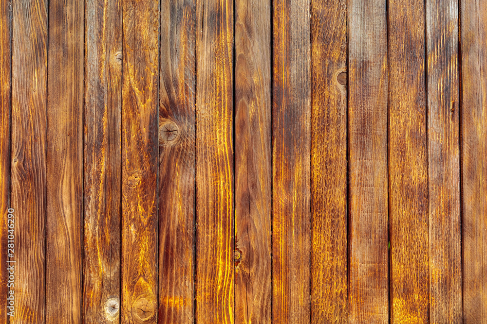 Obraz premium Old pine wood background, top view.