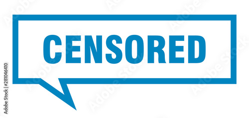 censored sign. censored square speech bubble. censored