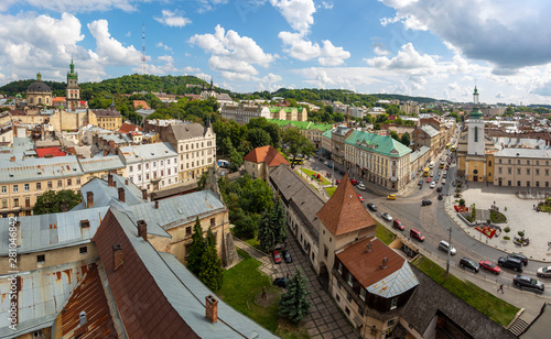 View from tower of Bernardine church on Lviv panorama