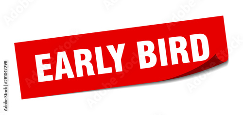 early bird sticker. early bird square isolated sign. early bird