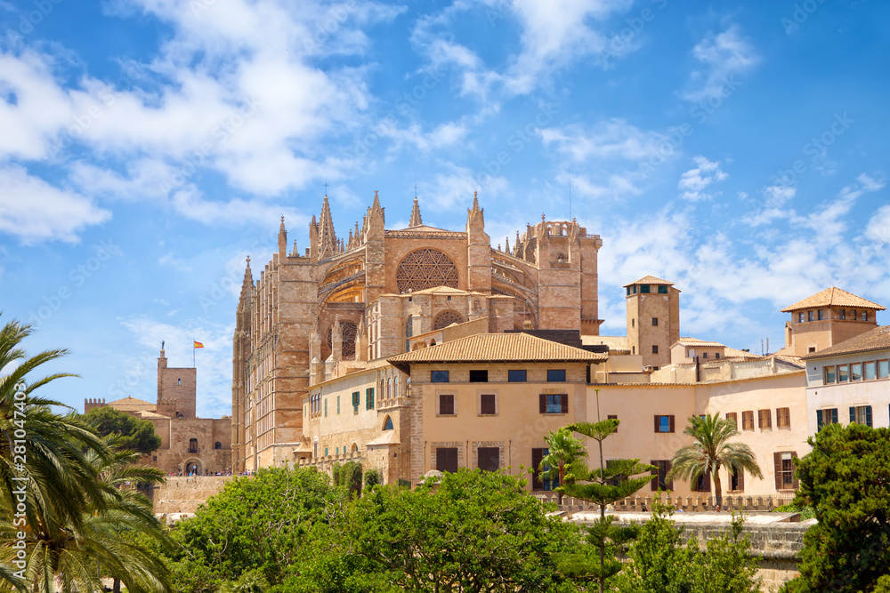 Cathedral of Santa Maria or La Seu in Palma de Mallorca, Spain
