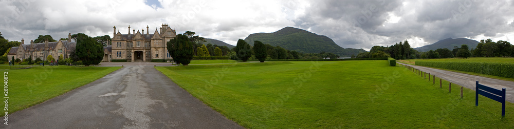 Killarny Muckross House Ireland panorama estate Killarny Muckross House Ireland panorama estate