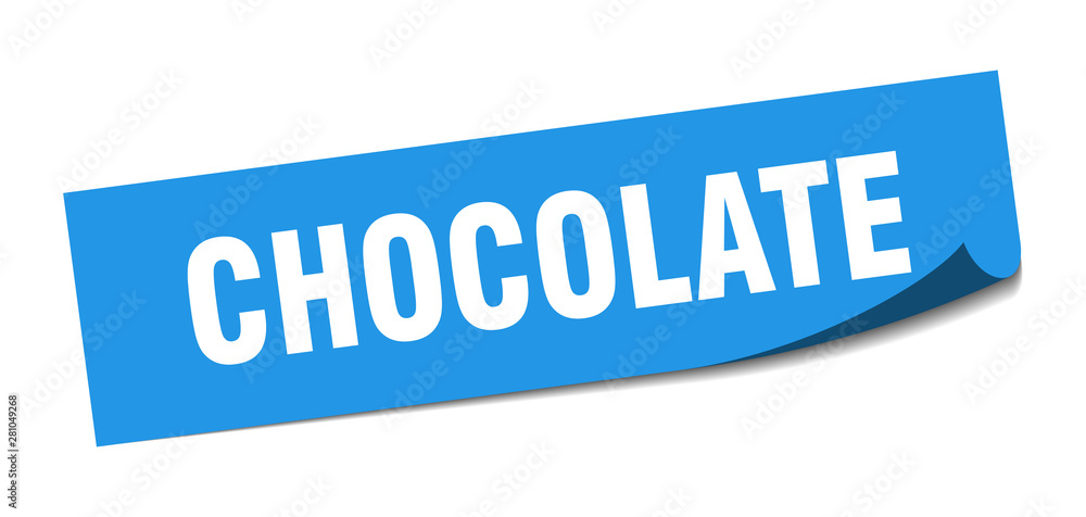 chocolate sticker. chocolate square isolated sign. chocolate
