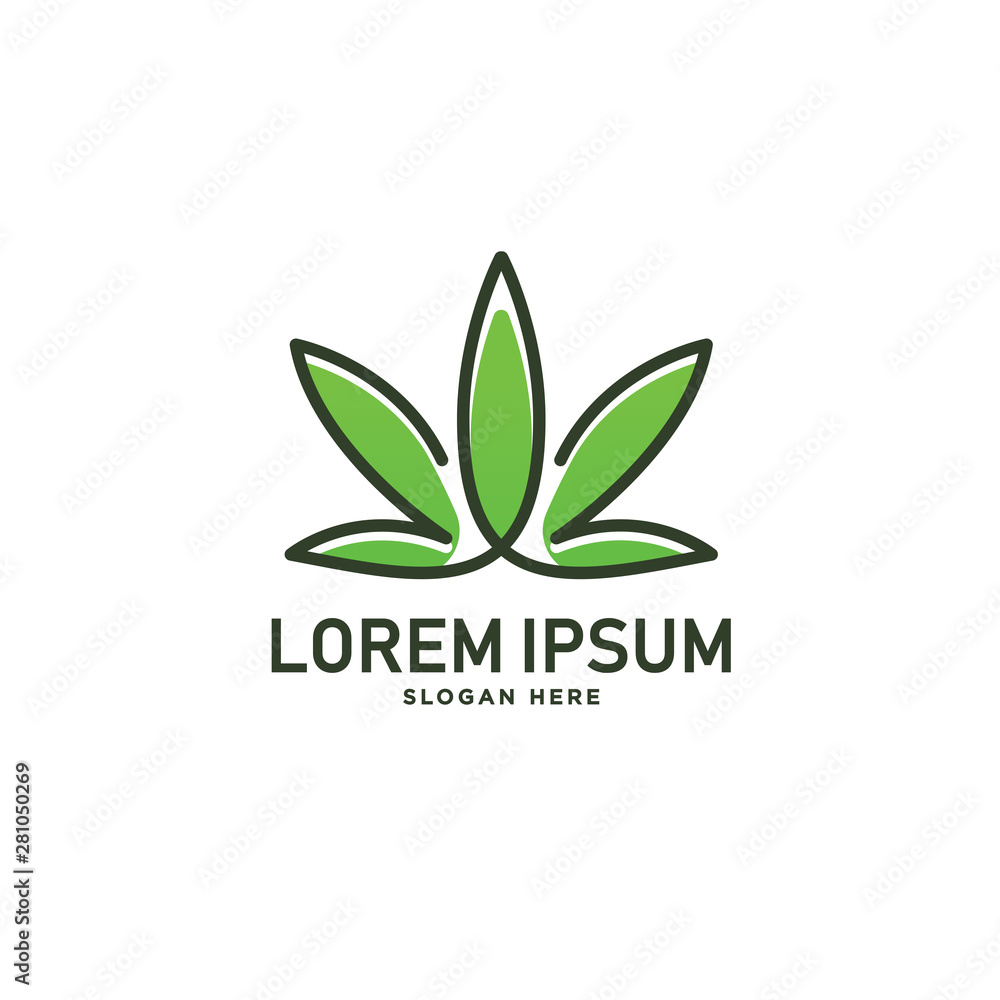 cannabis leaf logo template cannabis leaf logo template