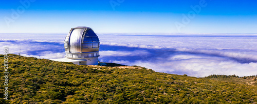 Biggest oservatory in Europe - La palma, Canary islands. popular tourist attraction photo