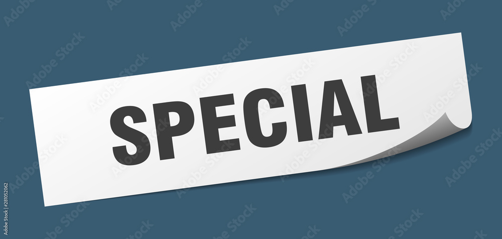 special sticker. special square isolated sign. special