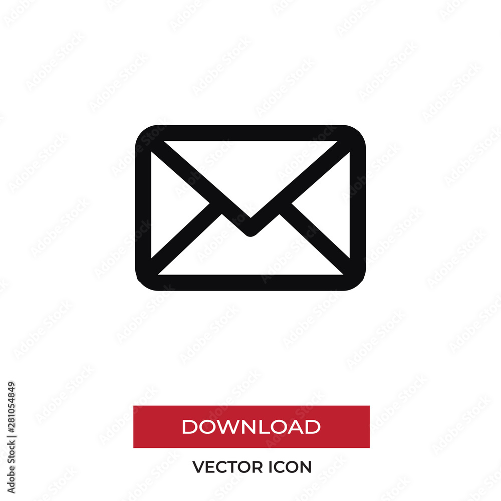Envelope vector icon in modern style for web site and mobile app Envelope vector icon in modern style for web site and mobile app