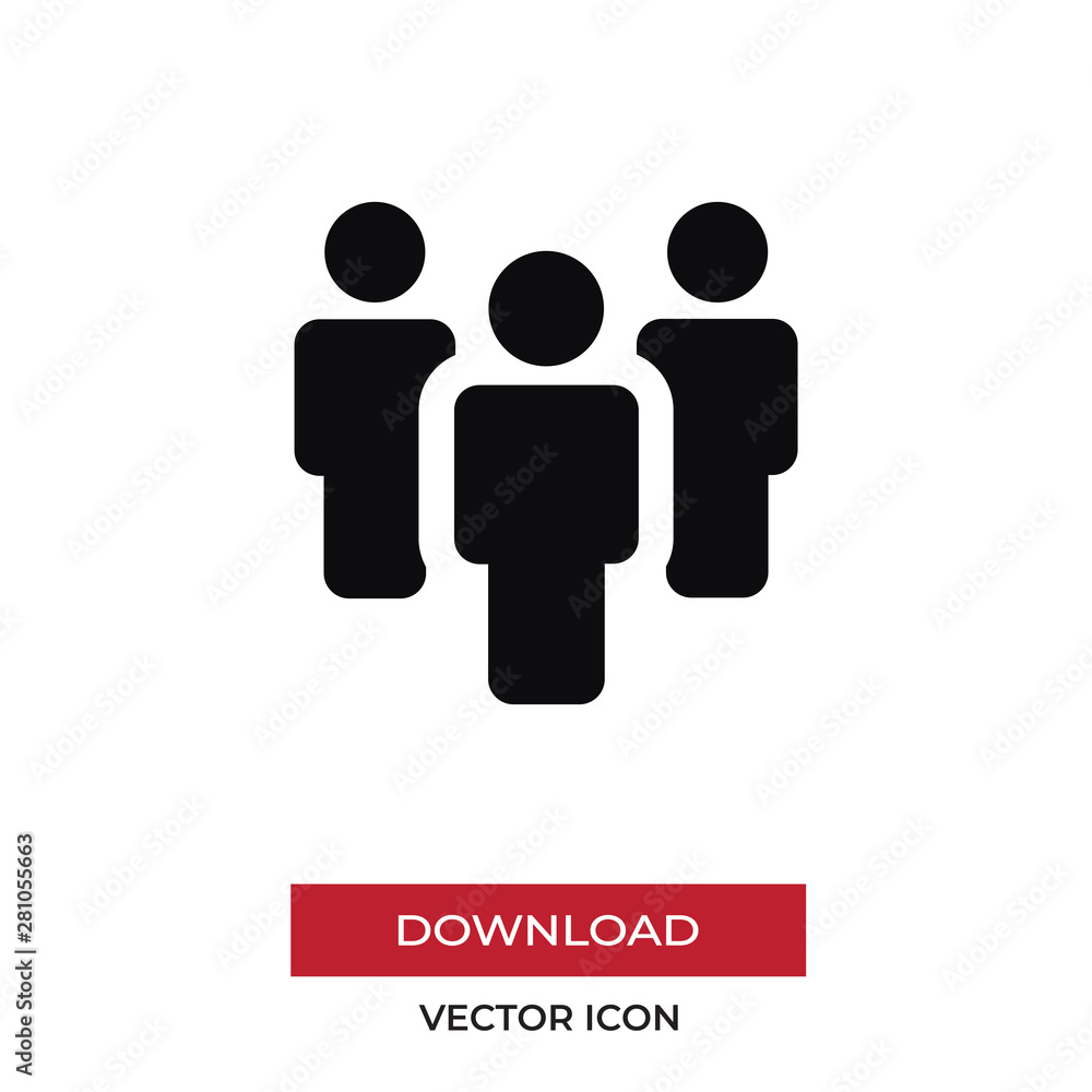 Team vector icon in modern style for web site and mobile app Team vector icon in modern style for web site and mobile app