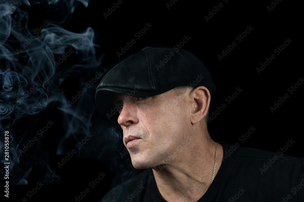 A man with a cigarette A man with a cigarette