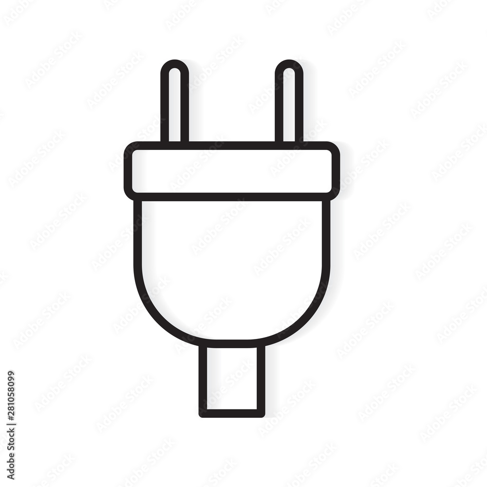 electric pllug icon- vector illustration electric pllug icon- vector illustration