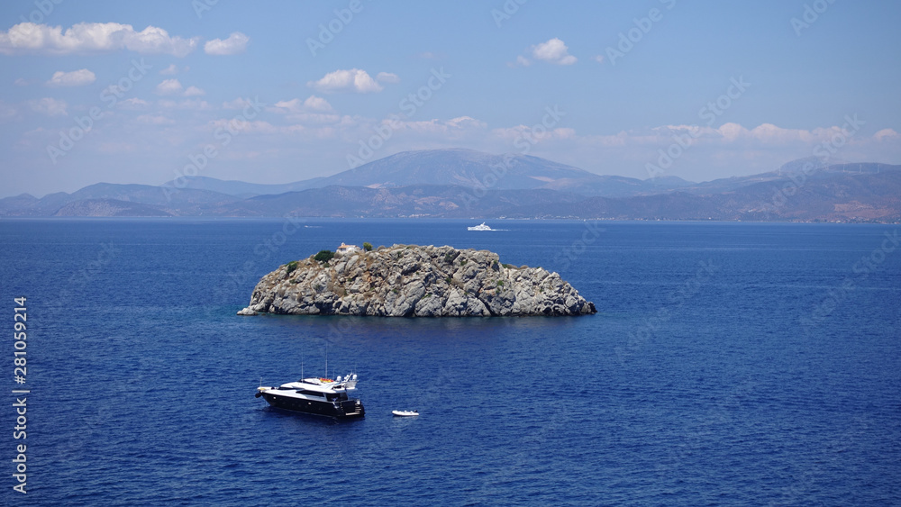 Beautiful villages in island of Hydra, Saronic gulf, Greece